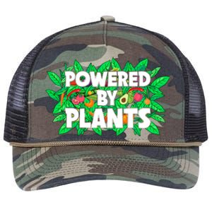 Powered By Plants Cute Gift Retro Rope Trucker Hat Cap