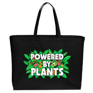 Powered By Plants Cute Gift Cotton Canvas Jumbo Tote