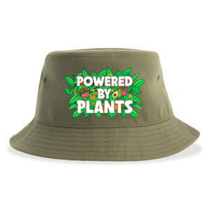 Powered By Plants Cute Gift Sustainable Bucket Hat