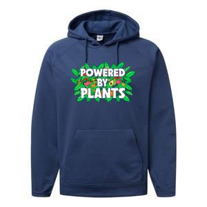 Powered By Plants Cute Gift Performance Fleece Hoodie