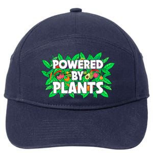 Powered By Plants Cute Gift 7-Panel Snapback Hat