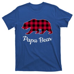 Papa Bear Pajama Red Buffalo Plaid Gift T-Shirt