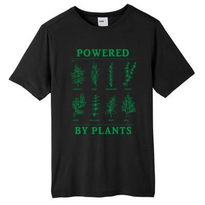 Powered By Plants Vegan Vegetarian Plantgiftbased Gift Tall Fusion ChromaSoft Performance T-Shirt