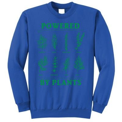 Powered By Plants Vegan Vegetarian Plantgiftbased Gift Tall Sweatshirt