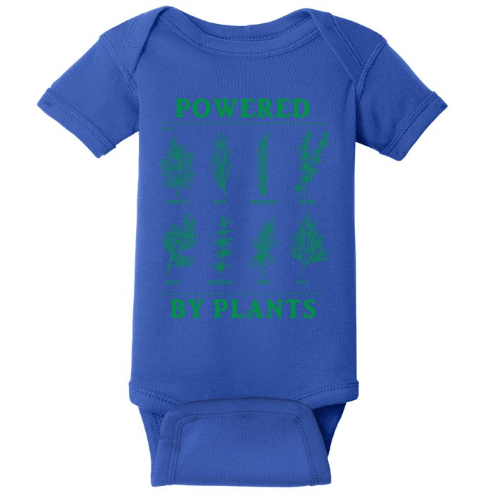 Powered By Plants Vegan Vegetarian Plantgiftbased Gift Baby Bodysuit