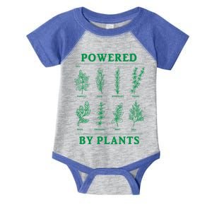 Powered By Plants Vegan Vegetarian Plantgiftbased Gift Infant Baby Jersey Bodysuit