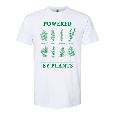 Powered By Plants Vegan Vegetarian Plantgiftbased Gift Softstyle CVC T-Shirt