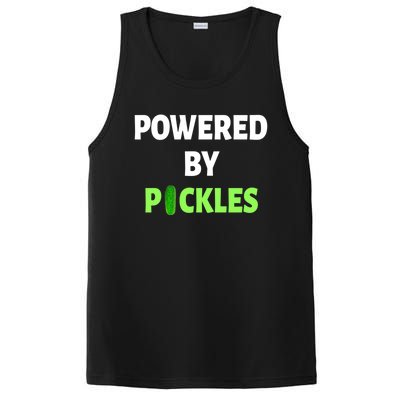 Powered By Pickles Funny Dill Pickle Lover Gift Veggie Food Gift PosiCharge Competitor Tank