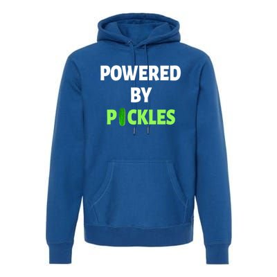 Powered By Pickles Funny Dill Pickle Lover Gift Veggie Food Gift Premium Hoodie