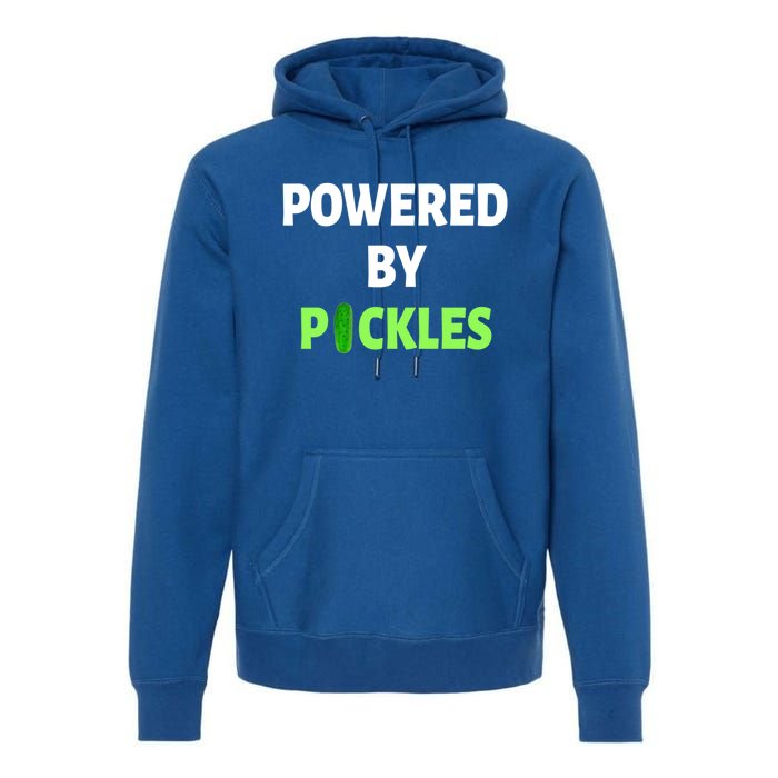 Powered By Pickles Funny Dill Pickle Lover Gift Veggie Food Gift Premium Hoodie