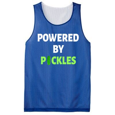 Powered By Pickles Funny Dill Pickle Lover Gift Veggie Food Gift Mesh Reversible Basketball Jersey Tank