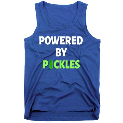 Powered By Pickles Funny Dill Pickle Lover Gift Veggie Food Gift Tank Top