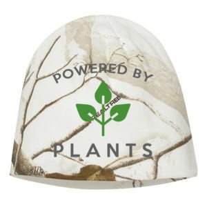 Powered By Plants Vegan Funny Slogan Gift Great Gift Kati - Camo Knit Beanie