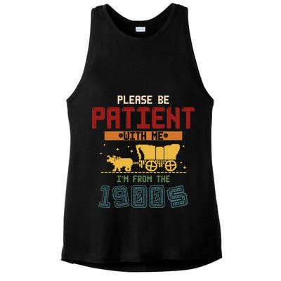 Please Be Patient I Was Born In The 1900s Ladies PosiCharge Tri-Blend Wicking Tank