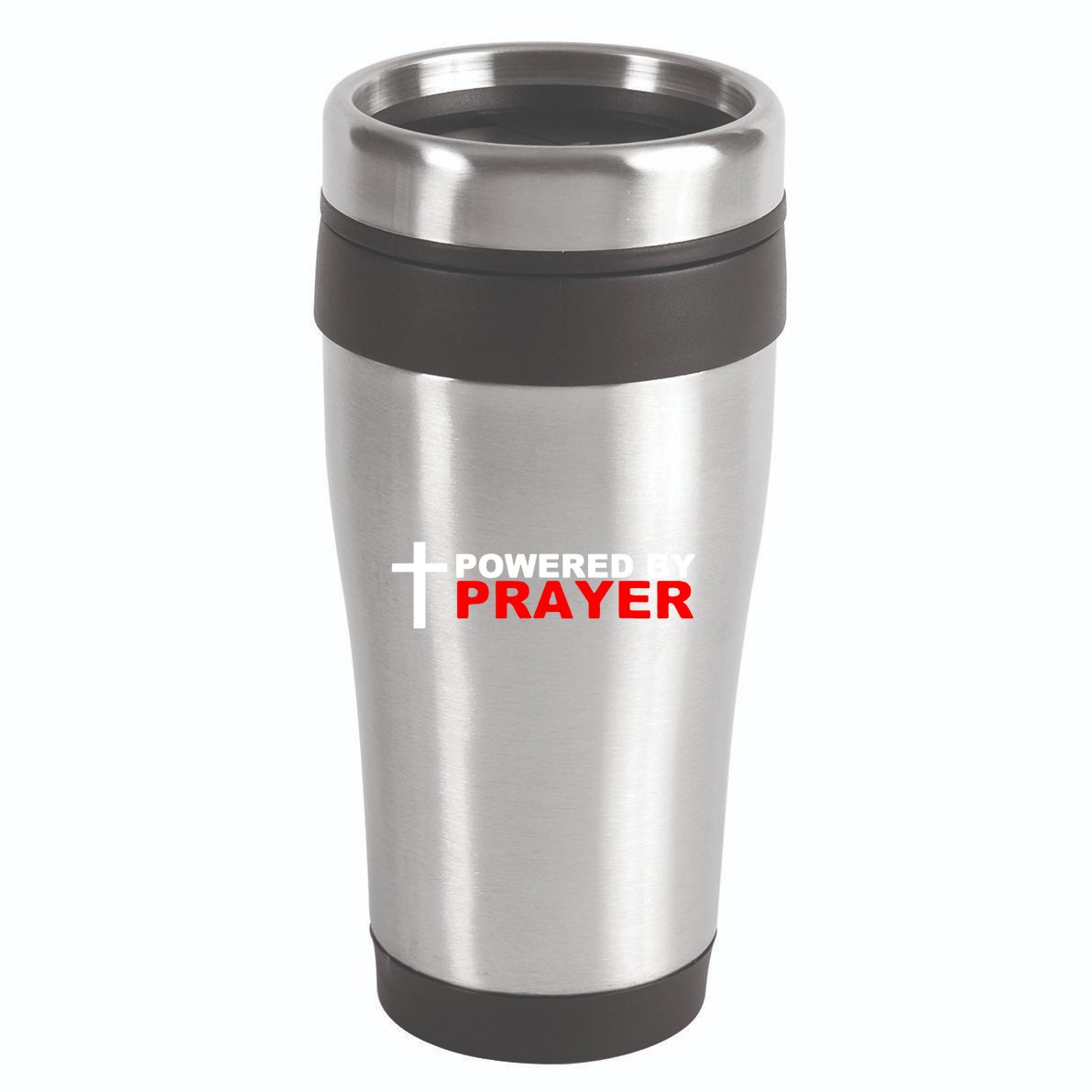 Powered By Prayer 16oz Travel Tumbler