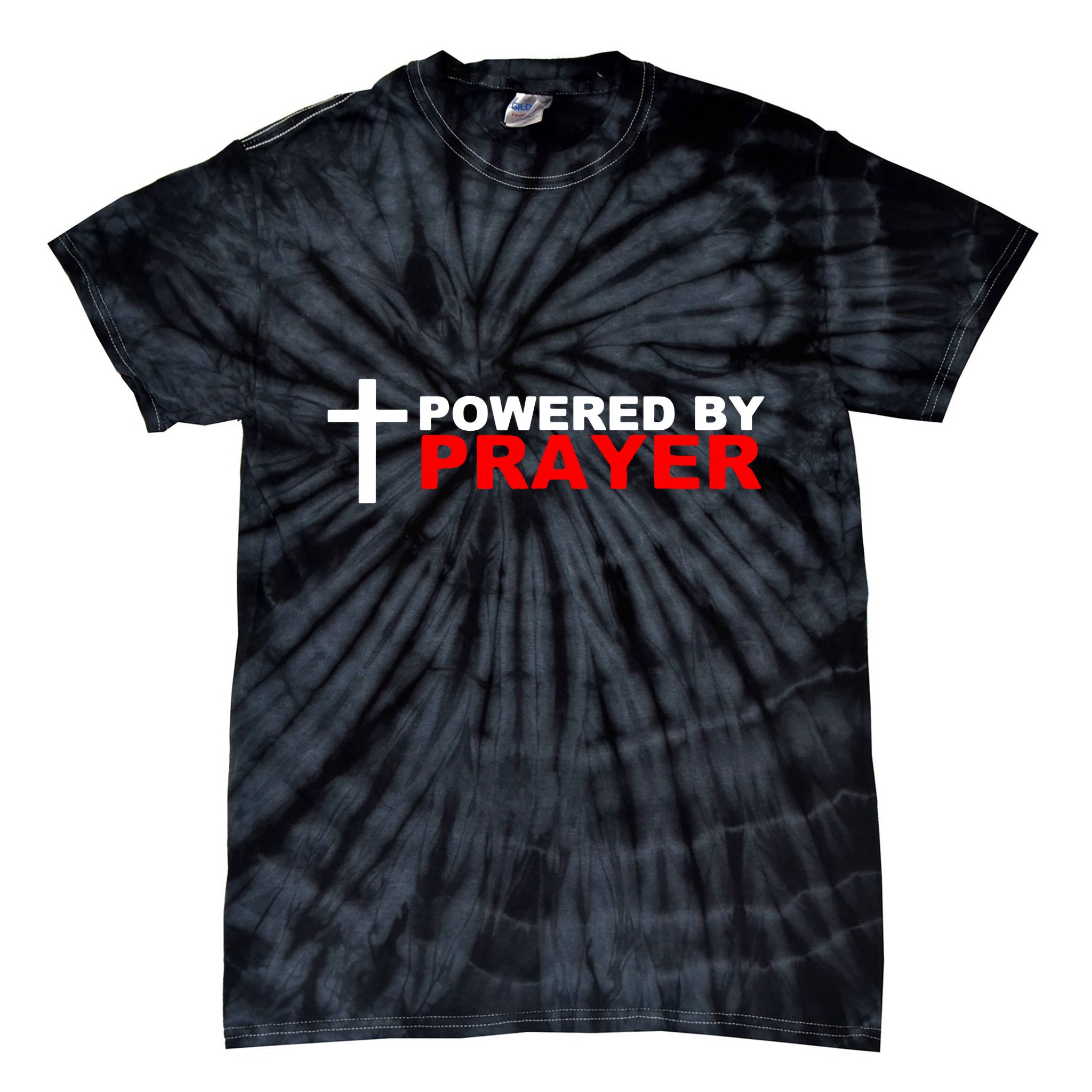 Powered By Prayer Tie-Dye T-Shirt