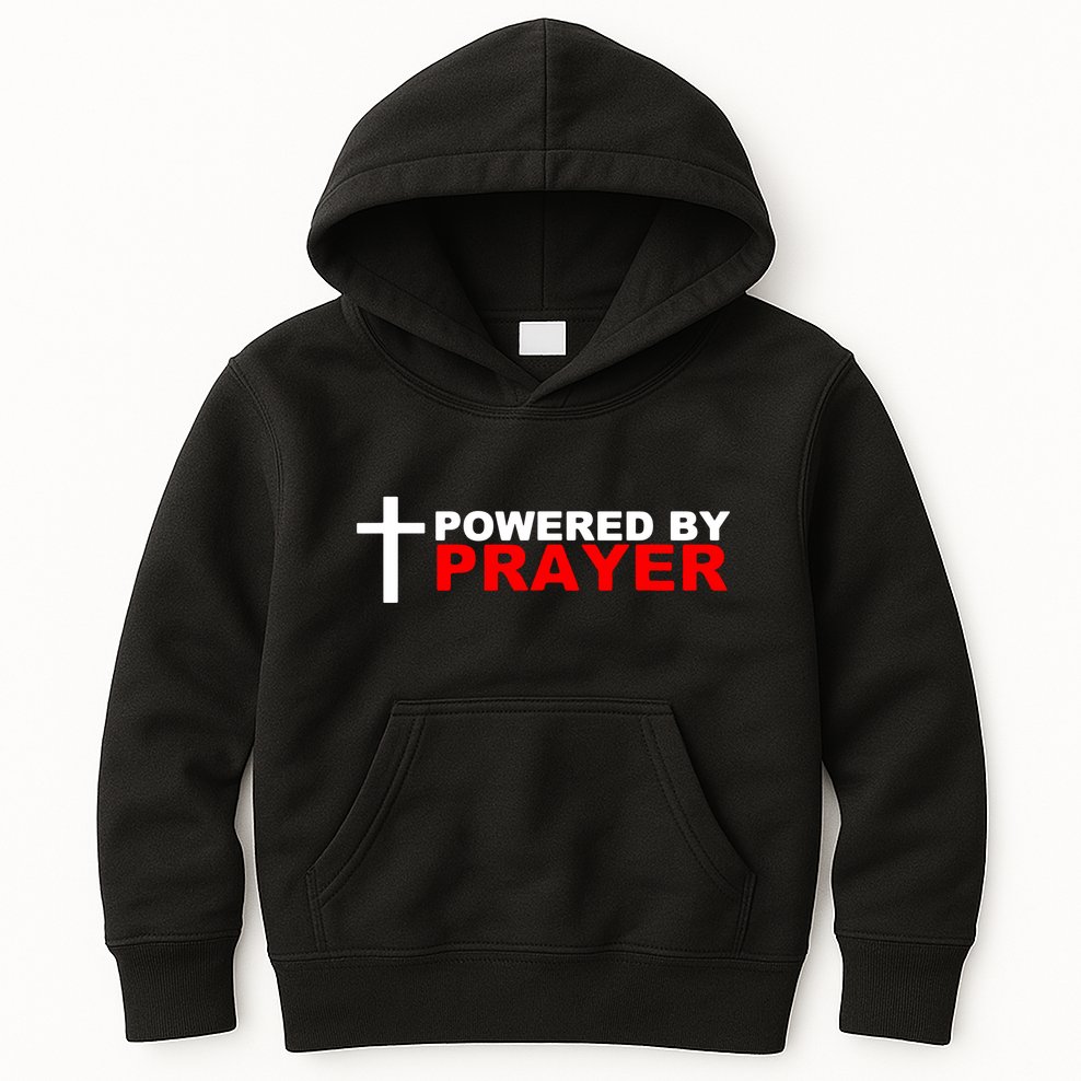 Powered By Prayer Kids Hoodie