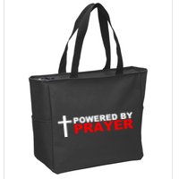 Powered By Prayer Zip Tote Bag