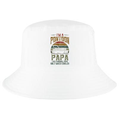 Pontoon Boat Papa Fathers Day Boating Captain Grandpa Cool Comfort Performance Bucket Hat