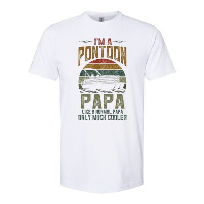 Pontoon Boat Papa Fathers Day Boating Captain Grandpa Softstyle® CVC T-Shirt