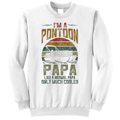 Pontoon Boat Papa Fathers Day Boating Captain Grandpa Sweatshirt