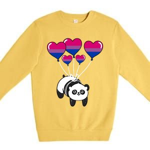 Panda Bisexual Pride Gift Premium Crewneck Sweatshirt