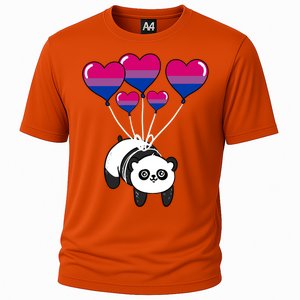 Panda Bisexual Pride Gift Cooling Performance Crew T-Shirt