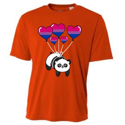 Panda Bisexual Pride Gift Cooling Performance Crew T-Shirt