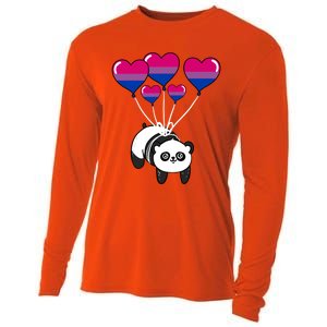 Panda Bisexual Pride Gift Cooling Performance Long Sleeve Crew