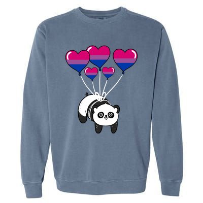 Panda Bisexual Pride Gift Garment-Dyed Sweatshirt