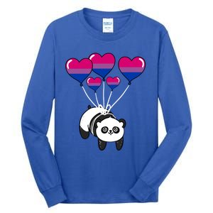 Panda Bisexual Pride Gift Tall Long Sleeve T-Shirt