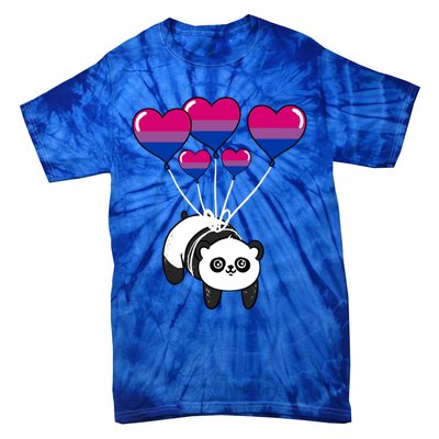 Panda Bisexual Pride Gift Tie-Dye T-Shirt