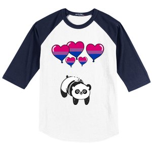 Panda Bisexual Pride Gift Baseball Sleeve Shirt