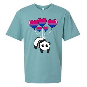 Panda Bisexual Pride Gift Sueded Cloud Jersey T-Shirt