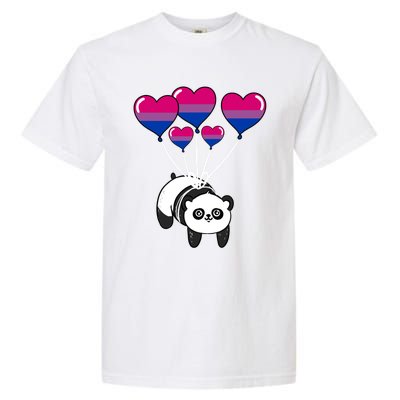 Panda Bisexual Pride Gift Garment-Dyed Heavyweight T-Shirt