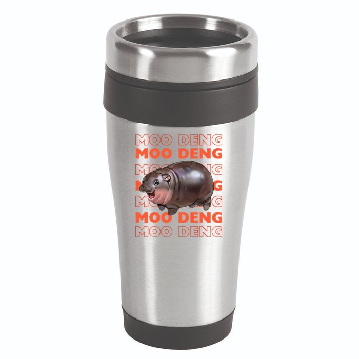 Pygmy Bouncy Pig In Thai Costume Moo Deng 16oz Travel Tumbler