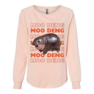 Pygmy Bouncy Pig In Thai Costume Moo Deng Womens California Wash Sweatshirt