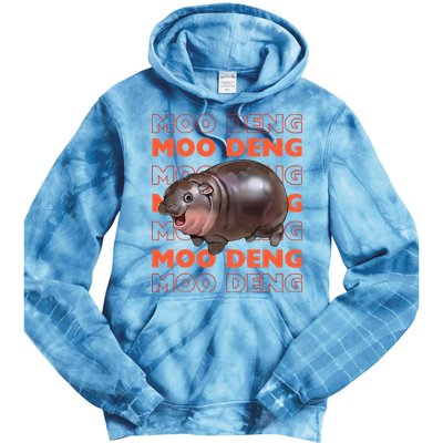 Pygmy Bouncy Pig In Thai Costume Moo Deng Tie Dye Hoodie