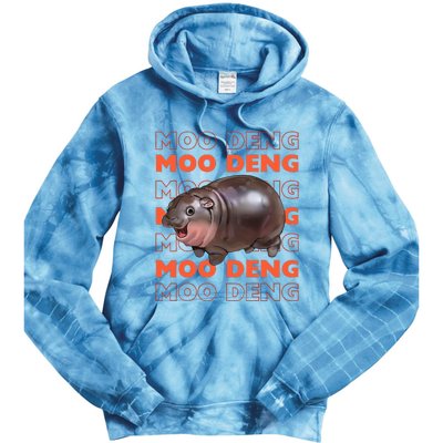 Pygmy Bouncy Pig In Thai Costume Moo Deng Tie Dye Hoodie