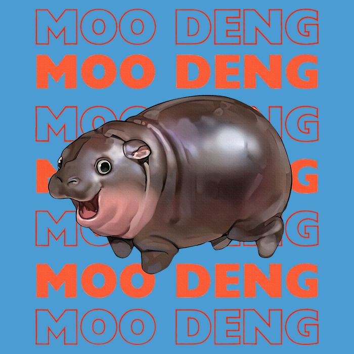 Pygmy Bouncy Pig In Thai Costume Moo Deng Tie Dye Hoodie