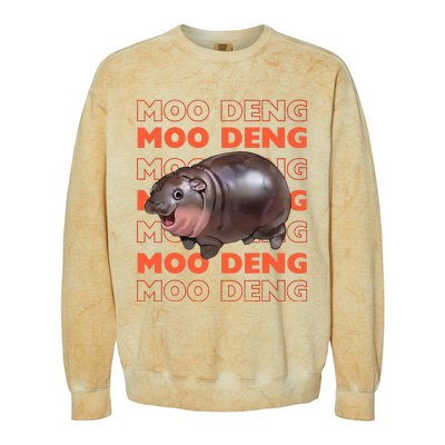 Pygmy Bouncy Pig In Thai Costume Moo Deng Colorblast Crewneck Sweatshirt