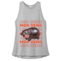 Pygmy Bouncy Pig In Thai Costume Moo Deng Ladies PosiCharge Tri-Blend Wicking Tank