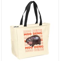 Pygmy Bouncy Pig In Thai Costume Moo Deng Zip Tote Bag