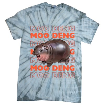 Pygmy Bouncy Pig In Thai Costume Moo Deng Tie-Dye T-Shirt