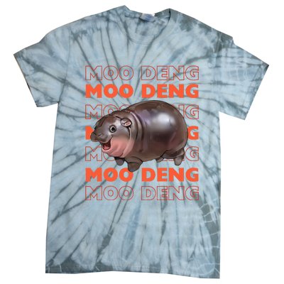 Pygmy Bouncy Pig In Thai Costume Moo Deng Tie-Dye T-Shirt