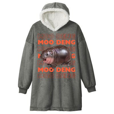 Pygmy Bouncy Pig In Thai Costume Moo Deng Hooded Wearable Blanket