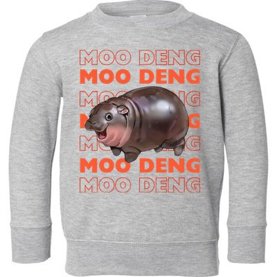Pygmy Bouncy Pig In Thai Costume Moo Deng Toddler Sweatshirt
