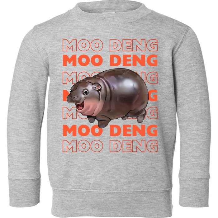 Pygmy Bouncy Pig In Thai Costume Moo Deng Toddler Sweatshirt