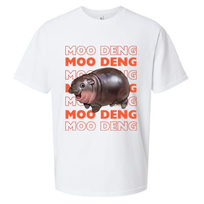 Pygmy Bouncy Pig In Thai Costume Moo Deng Sueded Cloud Jersey T-Shirt