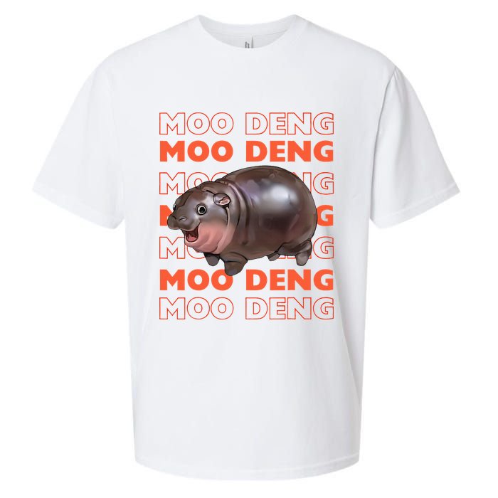 Pygmy Bouncy Pig In Thai Costume Moo Deng Sueded Cloud Jersey T-Shirt